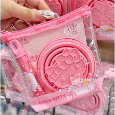 Sẵn Hàng HCM Bộ Bàn Chải và Cốc Du Lịch Hello Kitty Nhựa An Toàn Tiện Lợi Giá Ưu Đãi 94K 2