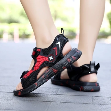Sandal bé trai quai dán, đế cao su chống trơn trượt, siêu bền - Dép quai hậu đi học 4