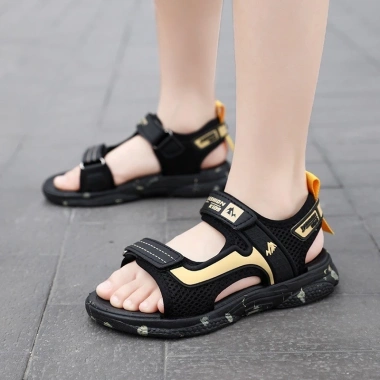 Sandal bé trai quai dán, đế cao su chống trơn trượt, siêu bền - Dép quai hậu đi học 7