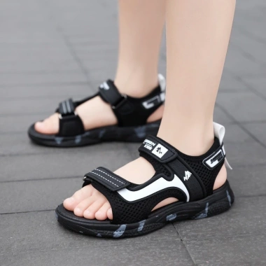 Sandal bé trai quai dán, đế cao su chống trơn trượt, siêu bền - Dép quai hậu đi học 9