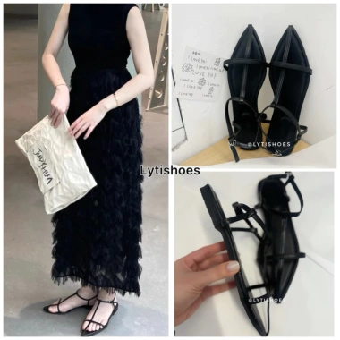 Sandal Đế Thấp Mũi Nhọn Cao Gót Dây Mảnh Nữ Đi Biển Lytishoes G156 194.999₫