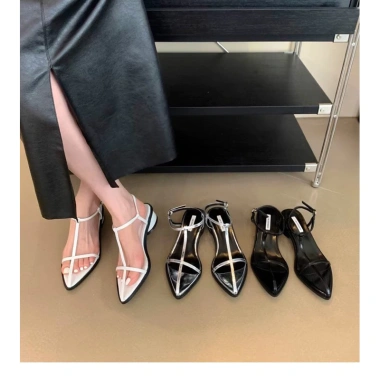 Sandal Đế Thấp Mũi Nhọn Dây Mảnh Thời Trang Đi Biển Lytishoes G156 Giá 194.000₫