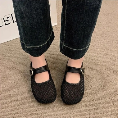 Sandal Giày Cao Gót Nữ Đế Xăng Đan Chống Trơn Trượt Đóng Mũi Công Sở Du Lịch