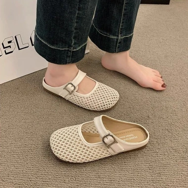 Sandal Giày Cao Gót Nữ Đế Xăng Đan Chống Trơn Trượt Đóng Mũi Công Sở Du Lịch
