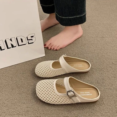Sandal Giày Cao Gót Nữ Đế Xăng Đan Chống Trơn Trượt Đóng Mũi Công Sở Du Lịch