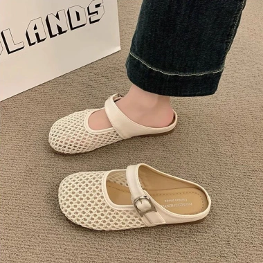 Sandal Giày Cao Gót Nữ Đế Xăng Đan Chống Trơn Trượt Đóng Mũi Công Sở Du Lịch