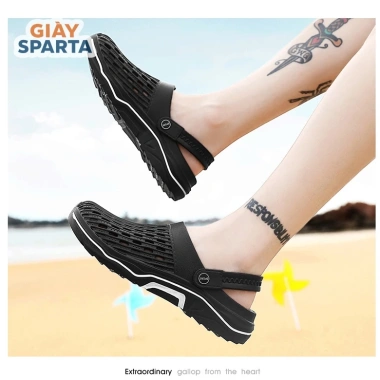 Sandal nam đi biển lỗ thoáng khí, đế EVA êm nhẹ, thiết kế thanh lịch 817 8