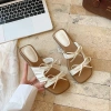 Sandal Nữ 3 Phân Đế Thấp Trắng Bạc – Dép Đi Biển Giá Ưu Đãi 280k 2