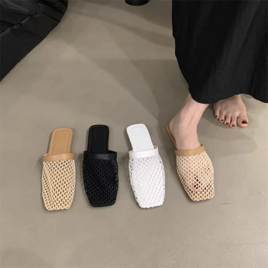 Sandal Nữ Atikota Baotou Dệt Kim Mềm Rỗng Lưới Dép Sinh Viên Mùa Hè Ngoài Trời 169k