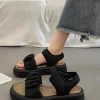 Sandal nữ bèo nhún DOZIMAX quai da mềm, đế 4cm, dễ làm sạch, giá 149.000 VND - Đi học, đi chơi 3