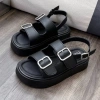 Sandal nữ da dần 2 khuy Bản to QĐ70 2 màu siêu hót, thoải mái & thời trang 5