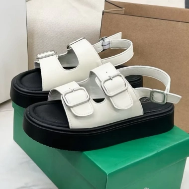 Sandal nữ da dần 2 khuy Bản to QĐ70 2 màu siêu hót, thoải mái & thời trang