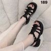 Sandal nữ đế cao 4cm da sần 3 quai đan ngang Fullbox - Đế độn mùa hè du lịch 265k 2