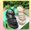 Sandal nữ đế cao 4cm da sần 3 quai đan ngang Fullbox - Đế độn mùa hè du lịch 265k 4