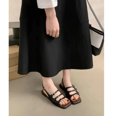 Sandal nữ Peinn quai ngang khuy cài da mềm êm chân, thời trang đi học - Giá 86.675₫