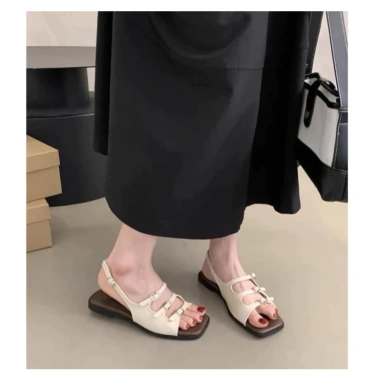 Sandal nữ Peinn quai ngang khuy cài da mềm êm chân, thời trang đi học - Giá 86.675₫