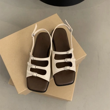 Sandal nữ Peinn quai ngang khuy cài da mềm êm chân, thời trang đi học - Giá 86.675₫