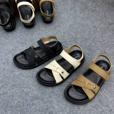 Sandal nữ quai chéo da nhân tạo DTN02 - Đế nguyên khối, quai chắc chắn, đi học, làm, chơi