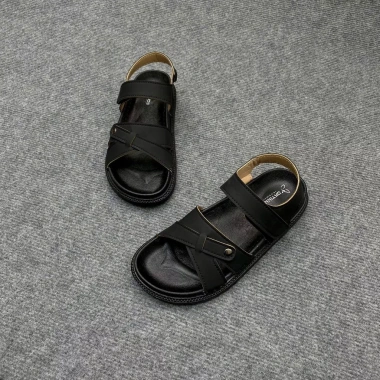 Sandal nữ quai chéo da nhân tạo DTN02 - Đế nguyên khối, quai chắc chắn, đi học, làm, chơi