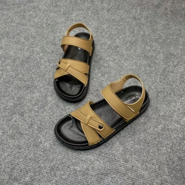 Sandal nữ quai chéo da nhân tạo DTN02 - Đế nguyên khối, quai chắc chắn, đi học, làm, chơi