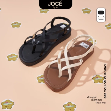 Sandal nữ quai mảnh xỏ ngón Jocé đế bằng - Phối màu video, đi biển du lịch