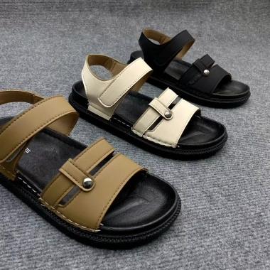 Sandal Nữ Quai Ngang Da Nhân Tạo Cao Cấp - Đế Đúc, Quai Chắc, Đi Học, Làm, Chơi
