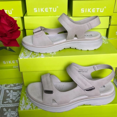 Sandal Nữ Quai Ngang Siêu Nhẹ Khóa Dán - Đế Gót 3cm, Phong Cách Khỏe Khoắn, 425k