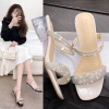 Sandal quai đá bản to cao 3cm, đế trong 2 kiểu - sang chảnh, êm ái, tiện lợi du lịch hè - 171.598₫ 4