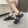 Sandal Quai Ngang Đế Cao 4 Phân Pyta Shoes - Giày Đi Học Điều Chỉnh, Quai Dán Xé Hottrend 8