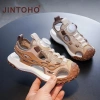 Sandal trẻ em JINTOHO đóng mũi chống trượt, bảo vệ chân, đi bộ dài, đi biển 6