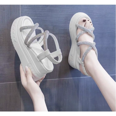 Sandal xuồng dây chéo đá 7cm cao cấp hot trend giảm giá 22% chỉ 193.942 đồng 6