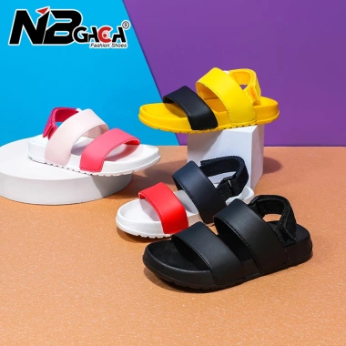 Sandals trẻ em size 24-33 màu kẹo thoáng khí mở mũi, giày dép mùa hè đi biển 9