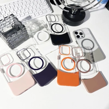 Sang Trọng Trong Suốt PC Cứng iPhone 15/14/13/12 – Vỏ Tháo Rời, Màu Tương Phản, Chống Sốc, Sạc Không Dây Giá 126.928đ