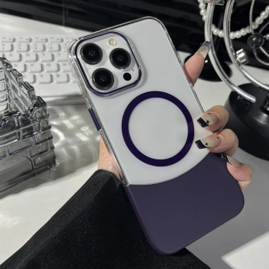 Sang Trọng Trong Suốt PC Cứng iPhone 15/14/13/12 – Vỏ Tháo Rời, Màu Tương Phản, Chống Sốc, Sạc Không Dây Giá 126.928đ