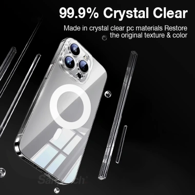 Sanptoch Ốp iPhone 17‑16‑15‑14 – Vỏ PC Trong Suốt Magneti Crystal, Siêu Mỏng, Giá 106.920₫ 6