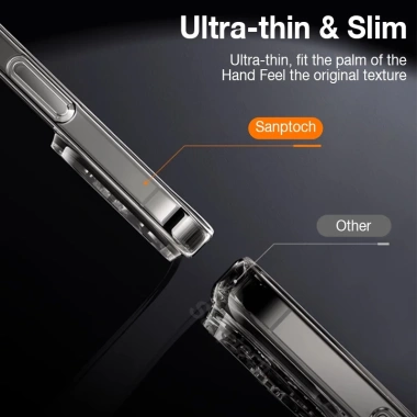 Sanptoch Ốp iPhone 17‑16‑15‑14 – Vỏ PC Trong Suốt Magneti Crystal, Siêu Mỏng, Giá 106.920₫ 8