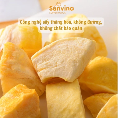 Sầu riêng sấy SUNVINA 50g không đường, không chất bảo quản, không dầu – Vặt DASATA, 109.000₫ 2