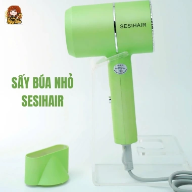 Sấy mini xanh lá Sesihair - Gọn du lịch, bà trùm uốn tóc, chỉ 250k