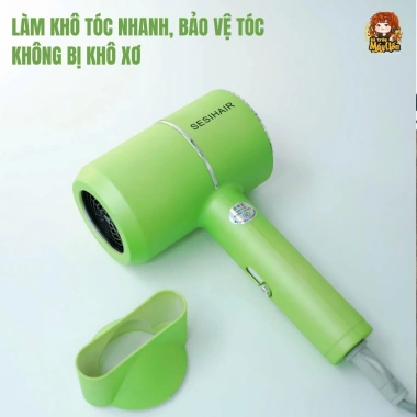 Sấy mini xanh lá Sesihair - Gọn du lịch, bà trùm uốn tóc, chỉ 250k