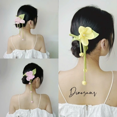Scrunchie hoa đào hoa mai xinh cho tóc, dây cột tóc tết Dinosaur giảm còn 15.120 VND