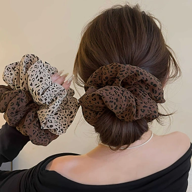 Scrunchies Da Báo Xếp Ly Thanh Lịch - Phụ Kiện Tóc Nữ Giá 32.615 VNĐ