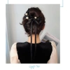 Scrunchies lụa thắt nơ tiểu thư bé gái – Đính hạt trai nhân tạo, xinh xắn, giá 21.340đ 8
