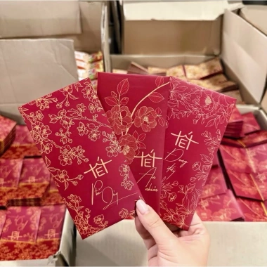 Set 10-30 Bao Lì Xì GẤM HOA - Giá ưu đãi 30.000đ, đẹp và bền cho Tết