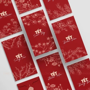 Set 10-30 Bao Lì Xì GẤM HOA - Giá ưu đãi 30.000đ, đẹp và bền cho Tết