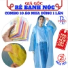 Set 10 áo mưa kín người Nilong - Chống thấm, dùng 1 lần, tiện cho xe máy & phượt