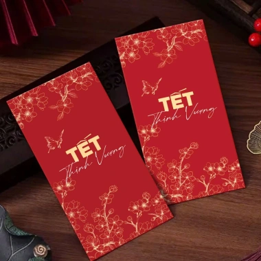 Set 10 Bao Lì Xì Tết Gấm Hoa Hàng Thiết Kế Cán Mờ Sang Trọng, Chỉ 17.900 VNĐ