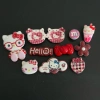 Set 10 Charm Hello Kitty Đeo Kính Caro Đỏ Phụ Kiện Trang Trí Dép M80 Giá 40.000₫