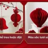 Set 10 Đèn Lồng Giấy Đỏ Tài Lộc - Trang Trí Tết Cổ Truyền, Không Gian Xuân Ấm Cúng, Giá 65.500₫ 2