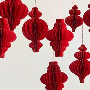 Set 10 Đèn Lồng Giấy Đỏ Tài Lộc - Trang Trí Tết Cổ Truyền, Không Gian Xuân Ấm Cúng, Giá 65.500₫