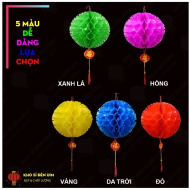 Set 10 đèn lồng xếp chữ Phúc 22cm cẩm tú cầu - Trang trí lễ tết, cửa hàng, quán, trường mẫu giáo giá rẻ 39.5k